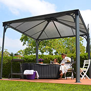 tonnelle en aluminium et polycarbonate - 3 x 3 m